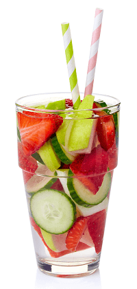 Cucumber Strawberry Apple Infused Water