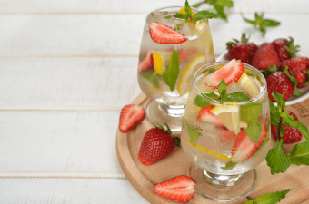 Strawberry Mint-Lemon Infused Water